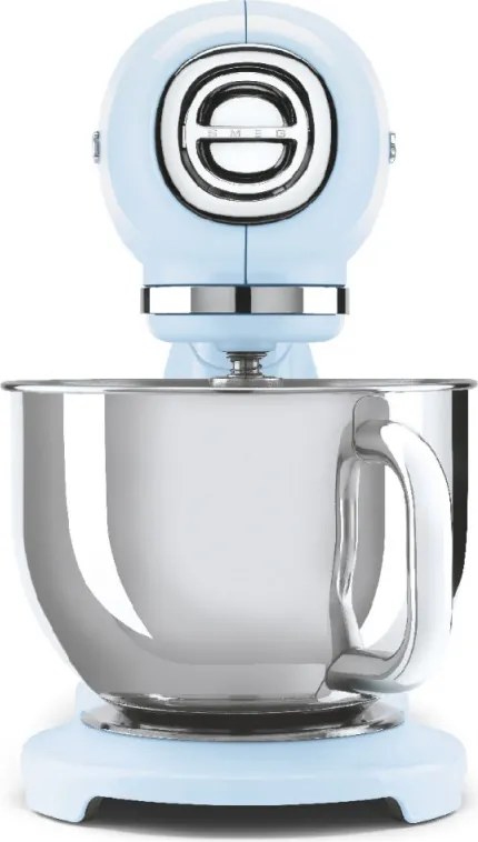 Планетарен миксер SMEG SMF03PBEU, 800 W, 4.8 л, 10 скорости, Функция за плавен старт, Крачета против хлъзгане, Пастелно син