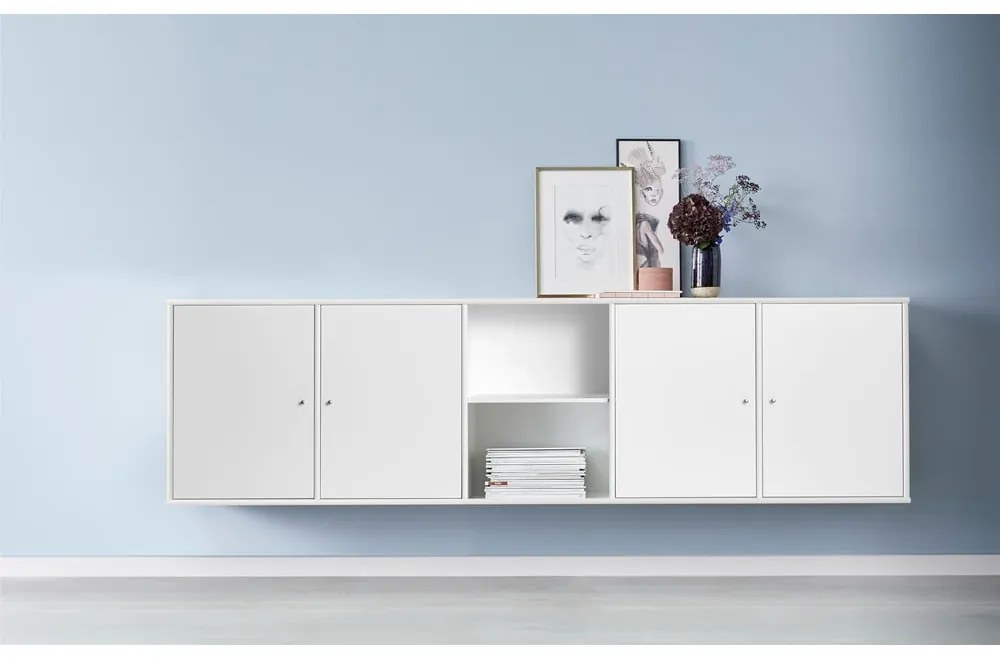Бял нисък скрин с чекмеджета 220x61 cm Mistral - Hammel Furniture