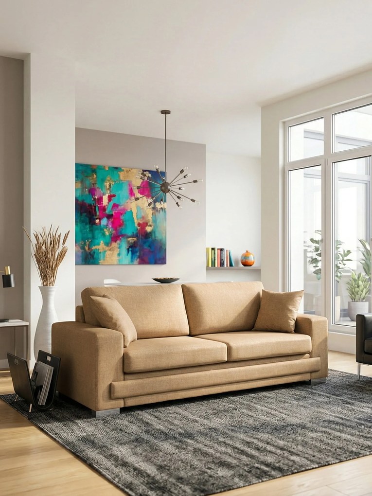 Диван Matrix Триместен-230φ 90β εκ.-Sand