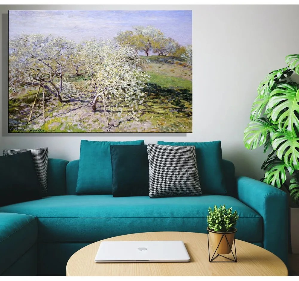 Репродукция на картина на Клод Моне - , 90 x 60 cm Spring - Fedkolor