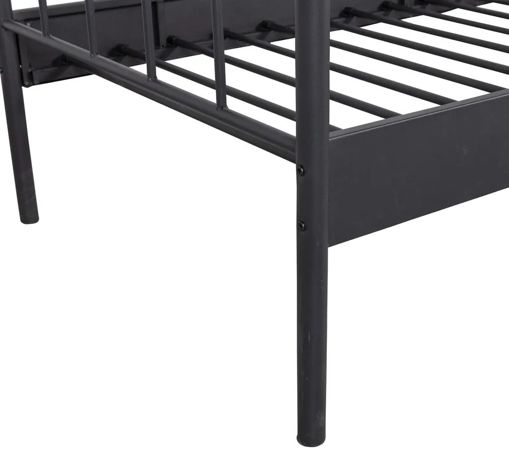 Черно единично легло с решетка 90x200 cm Moos - WOOOD