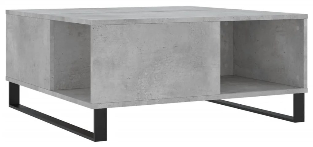 830792 vidaXL Маса за кафе, бетонно сива, 80x80x36,5 см, инженерно дърво