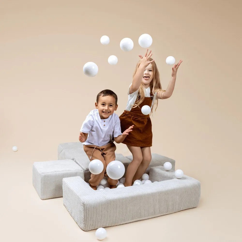 Тюркоазено велурено игрище от пяна 100x35x40 cm Montessori – Meowbaby