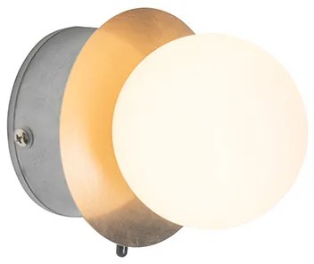 Стенна лампа от стомана IP44 с превключвател - Cederic