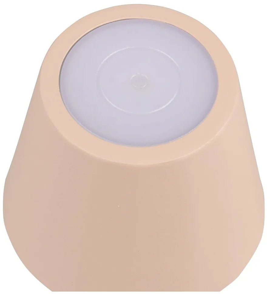 Кремава LED настолна лампа с метален абажур (височина 21 cm) Diaz – Trio