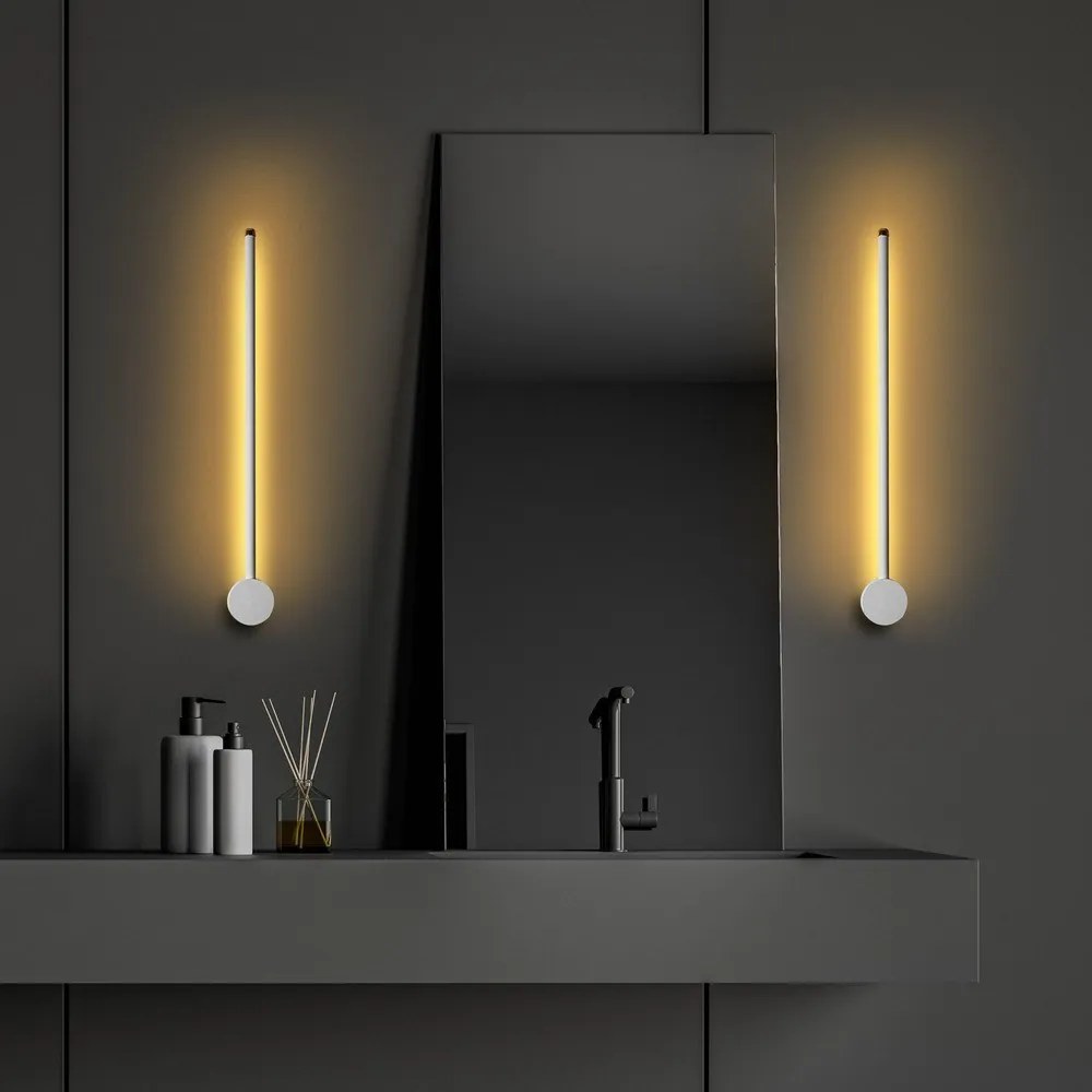 Бяла LED стенна лампа ø 7 cm Sword – Opviq lights