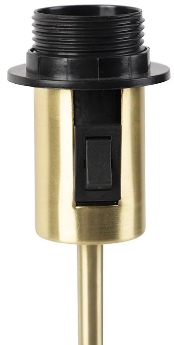 Настолна лампа злато/месинг с кадифена абажур зелена 25 см - Parte