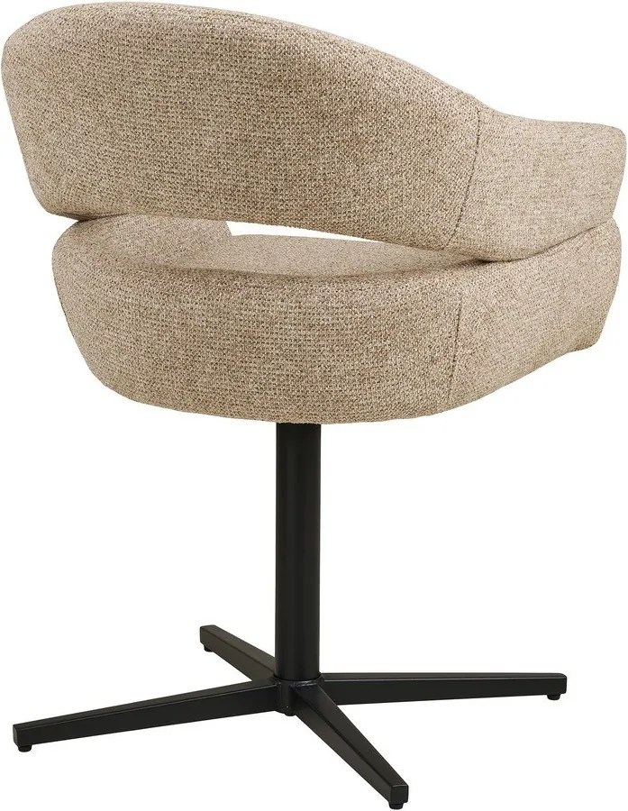 Бежов тапициран трапезен стол с подлакътници Dover – House Nordic