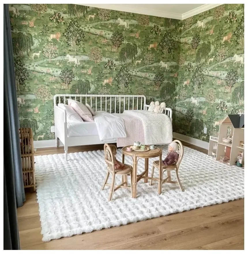 Бял килим подходящ за пране 150x230 cm Bubble White – Mila Home