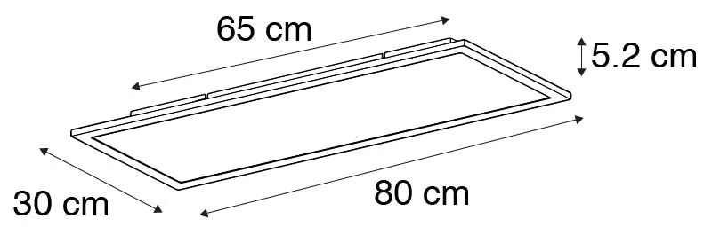 Модерен LED панел стомана 80 см с LED - Liv