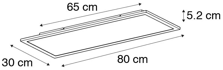 Модерна таванна лампа стомана с LED 80 см - Liv