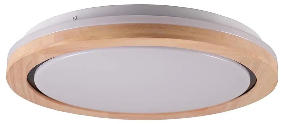 LED Плафон за баня DAREK LED/24W/230V Ø 39 см IP44 дъб