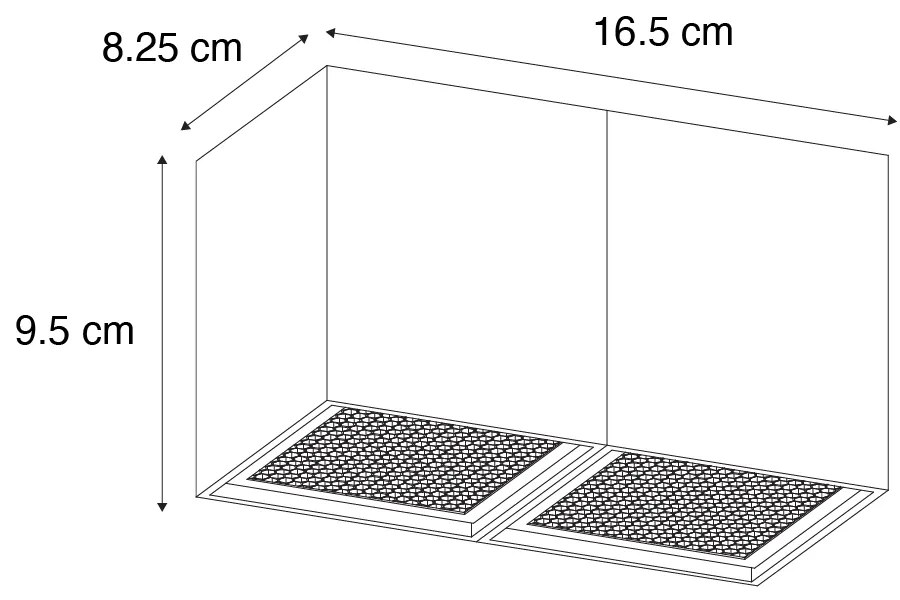 Дизайнерски прожектор златен 2-светлина - Qubo Honey