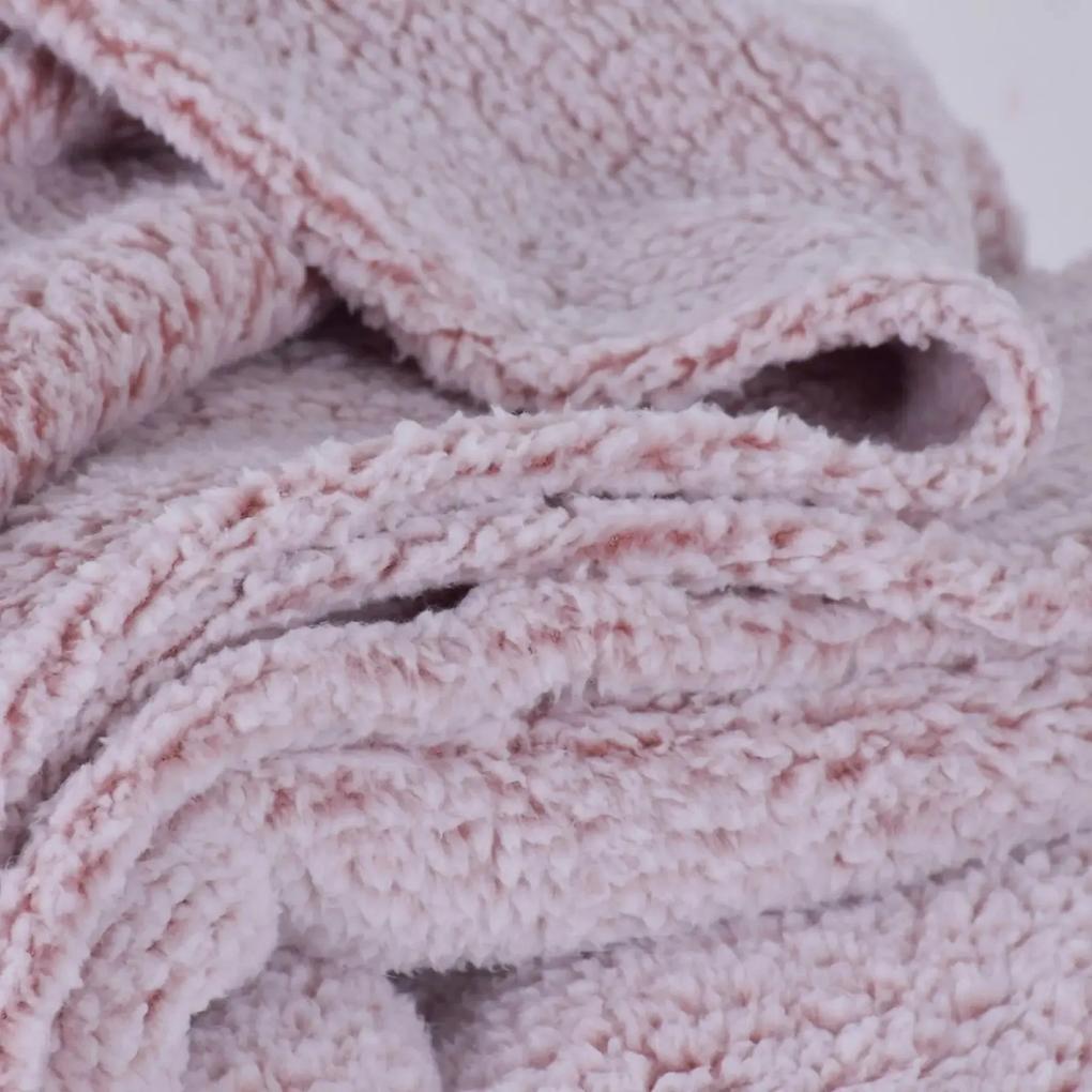 Одеяло шерпа Лия  - Меланж розово от PNG