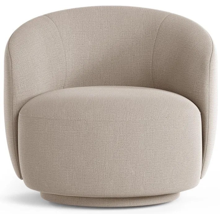 Светлокафяво въртящо се шенилово кресло Letizia – Micadoni