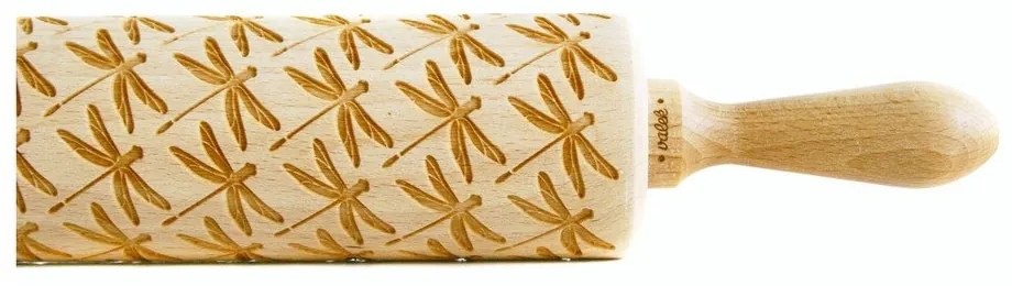 Дървен релефен валяк за тесто Dragonfly - Valek