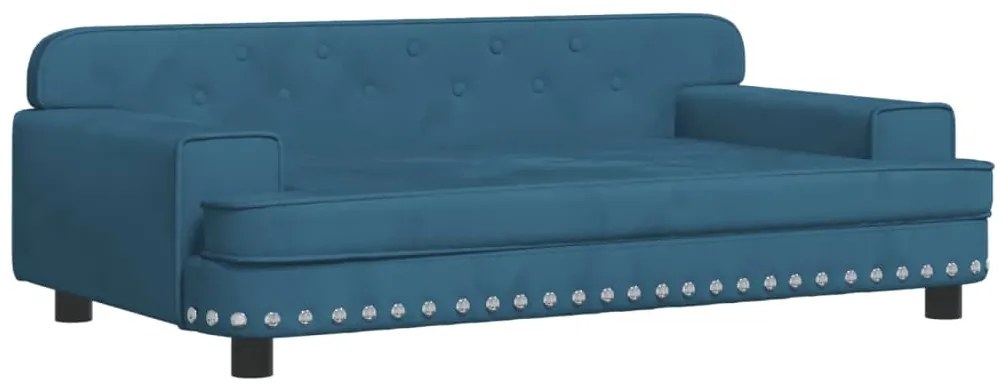 3196279 vidaXL Детски диван, Синьо, 90x53x30 см, кадифе