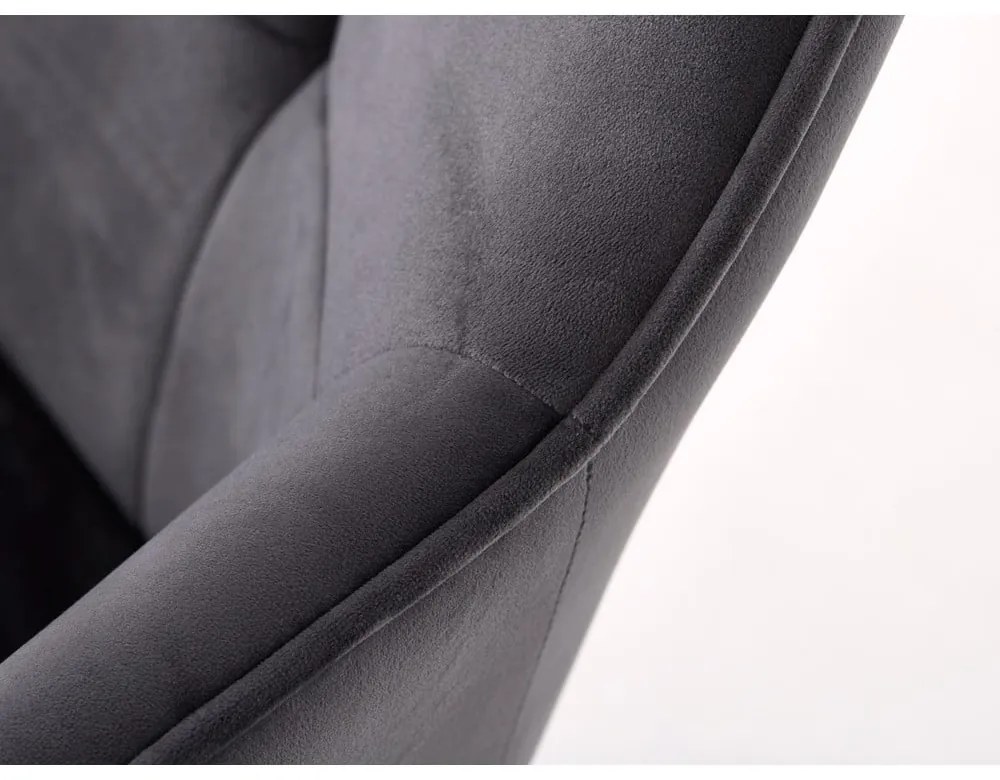 Сиви тапицирани трапезни столове в комплект с подлакътници 2 бр. Nolan Square – Unique Furniture