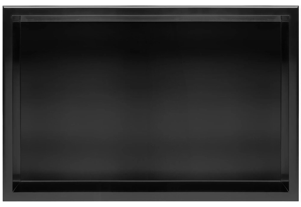 Вграден рафт за баня 30x60 black matt