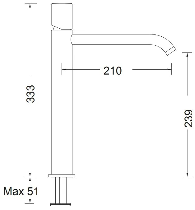 Кран мивка Висок Eletta Tecno-Inox