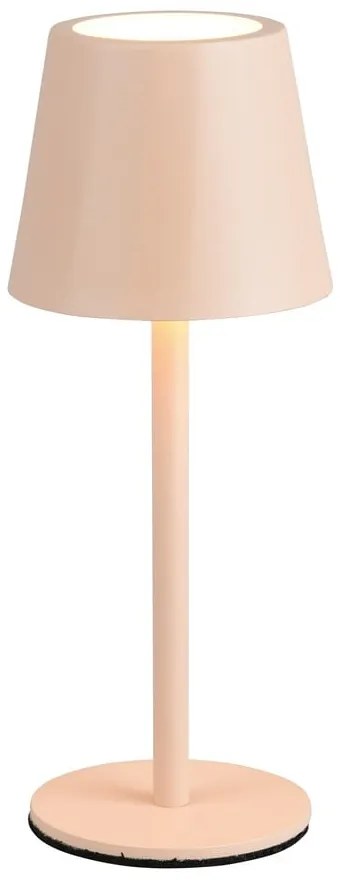 Кремава LED настолна лампа с метален абажур (височина 21 cm) Diaz – Trio