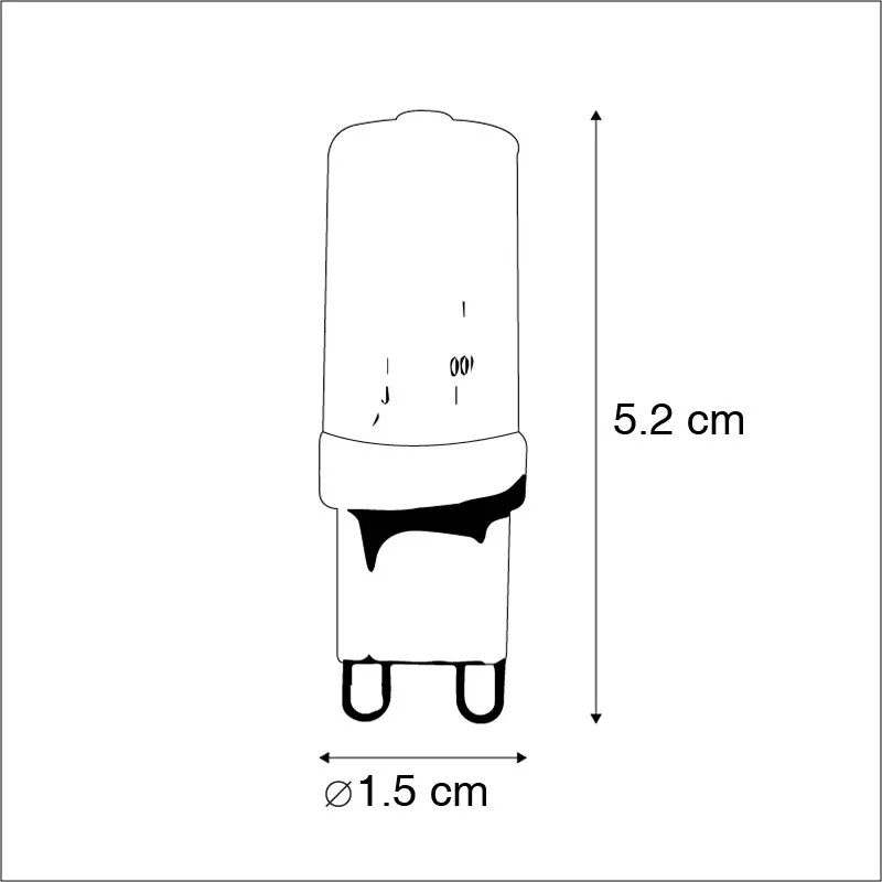 Комплект от 2 броя димируеми LED крушки G9 3W 280lm 2700K
