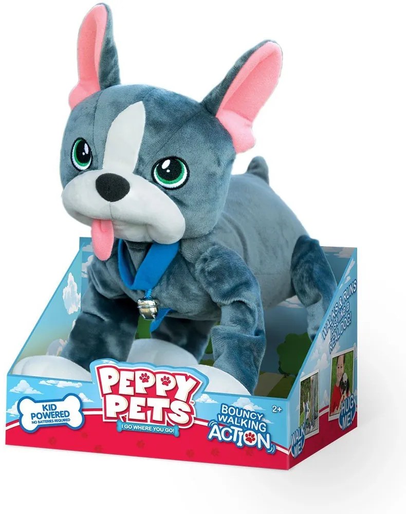 Peppy Pets - Плюшен любимец за разходка навън - Кученце Булдог 160005
