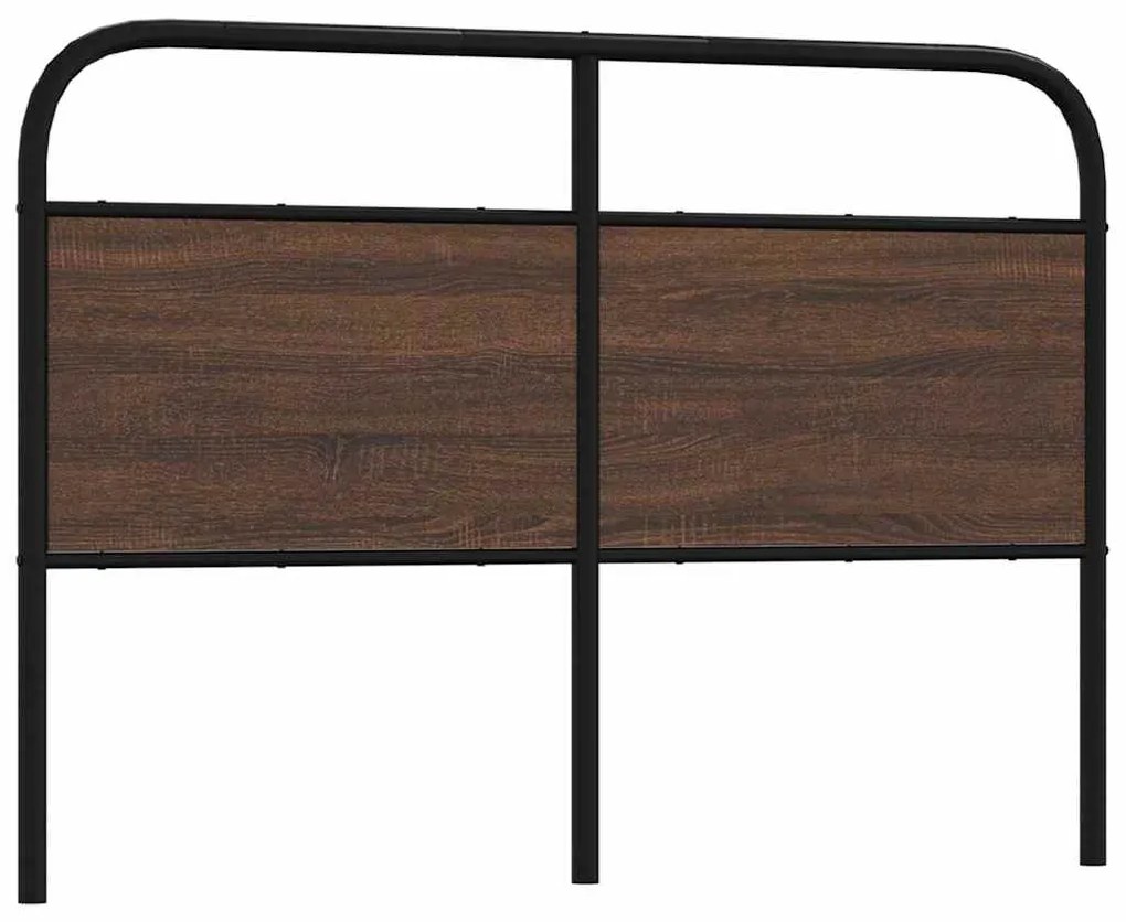 4100340 vidaXL Резервна табла за легло, кафяв дъб, 140 см, стомана и инженерно дърво