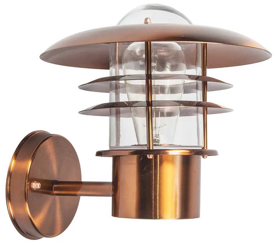Винтидж външна стенна лампа медна IP44 - Prato
