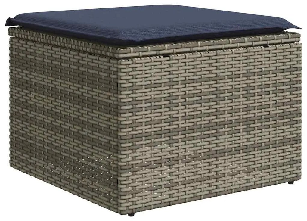 366152 vidaXL Градински стол Сив 55 x 55 x 37см полиратан