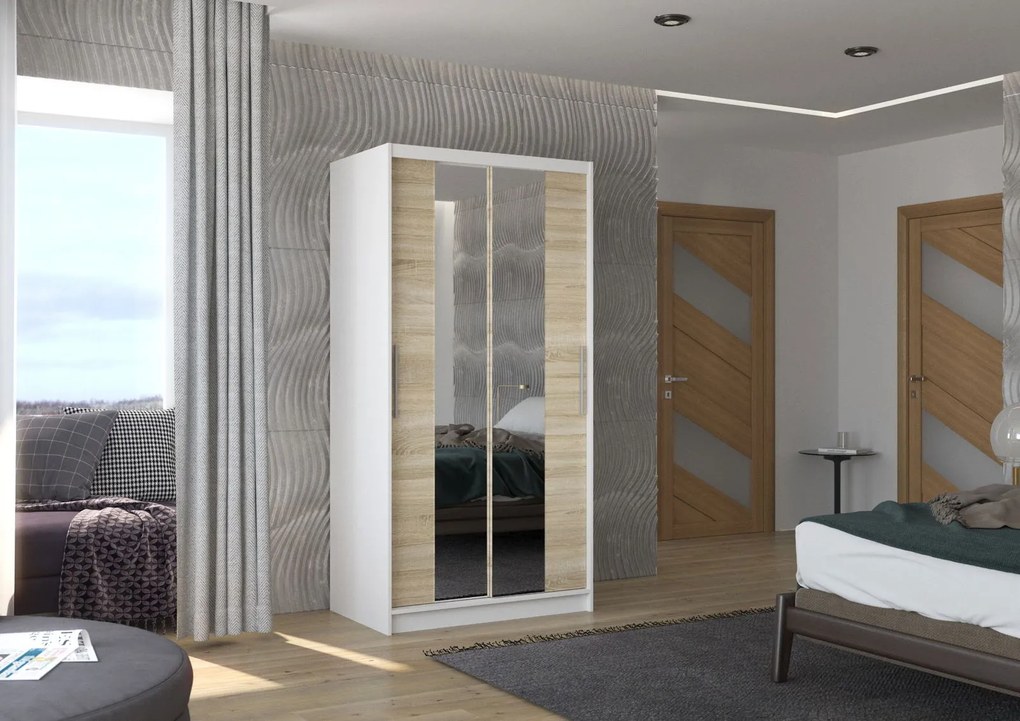 Гардероб Drogo 100 Sliding-White Fusiko