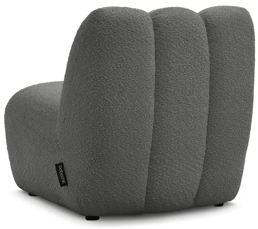 Тъмносиво кресло от прежда с примки от букле Janissaire – Bobochic Paris