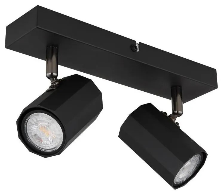 Globo 57918-2B - Спот JAMES 2xGU10/25W/230V черен