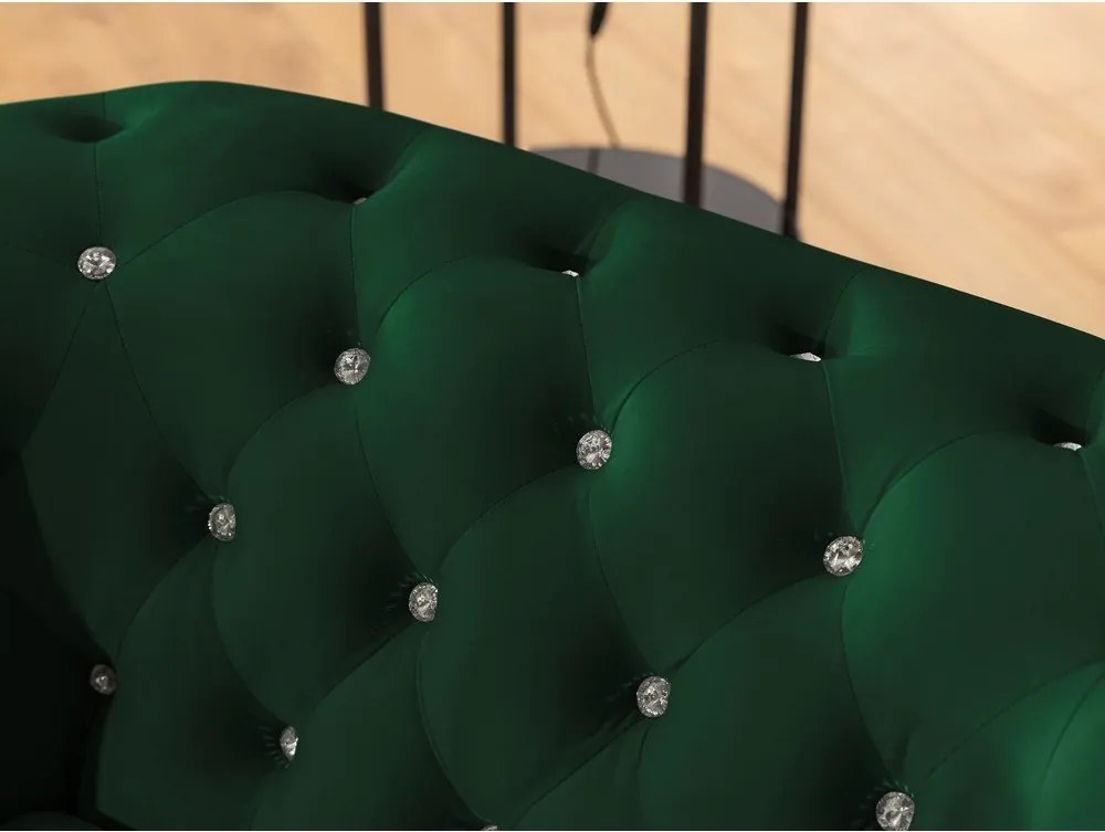 Зелен кадифен разтегателен диван 148 cm York Blik – Ropez