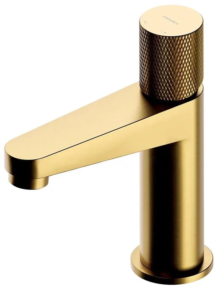 OMNIRES CT8010GLB - Кран за мивка CONTOUR 16,6 см шлайфан златист