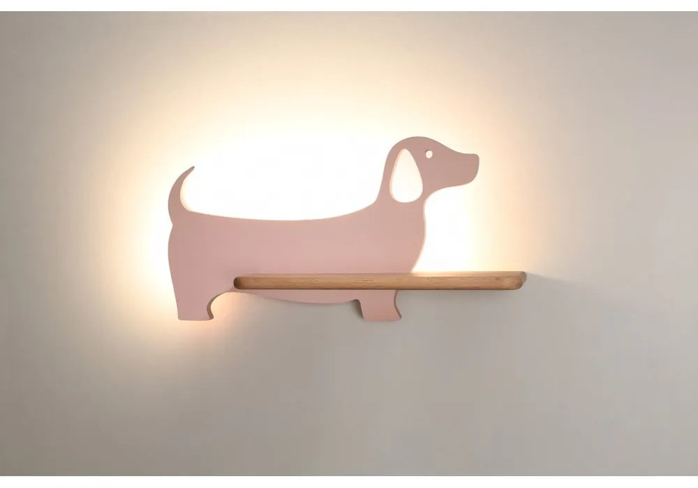 Розово детско осветително тяло Dog - Candellux Lighting