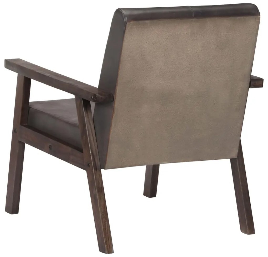 Фотьойл Manon, сив, естествена кожа