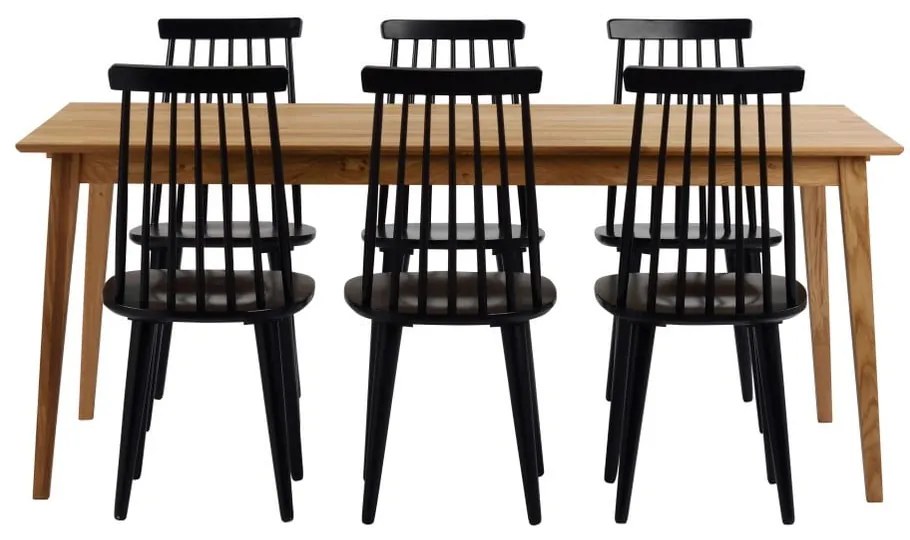 Маса за хранене от естествен дъб , 180 x 90 cm Filippa - Rowico