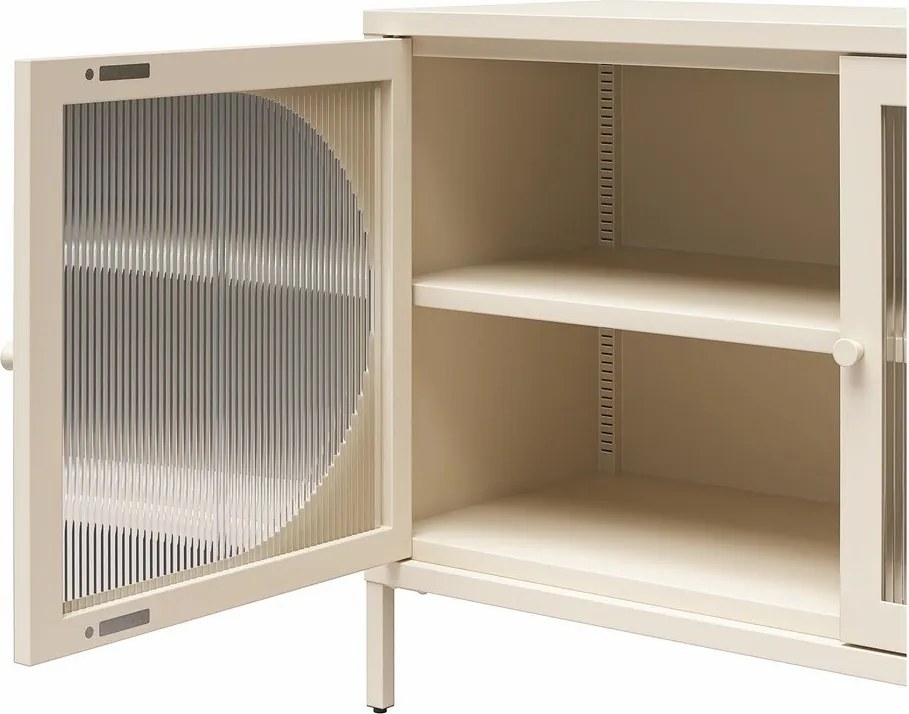 Кремава метална витрина 100x64x40 cm Luna – Støraa