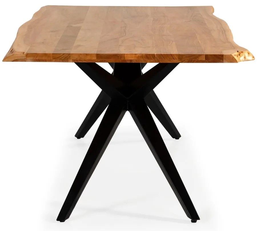 Трапезна маса с акациев плот 100x200 cm Mudri – MOME