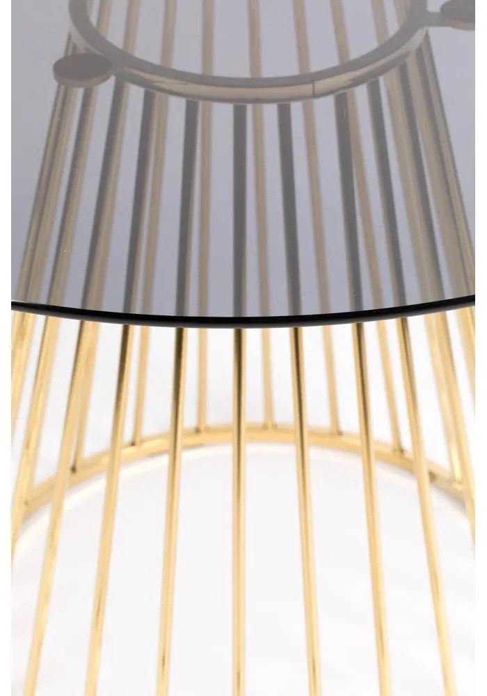 Кръгла маса за хранене със стъклен плот ø 104 cm Floris - White Label