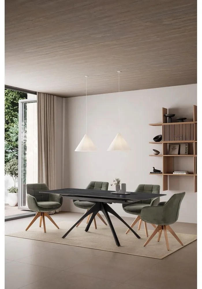 Зелени тапицирани трапезни столове в комплект с подлакътници 2 бр. Donatelo – Marckeric