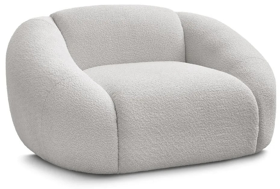 Светлосиво кресло от букле Tina – Bobochic Paris