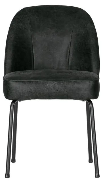 Черни кожени трапезни столове в комплект 2 бр. Vogue – WOOOD