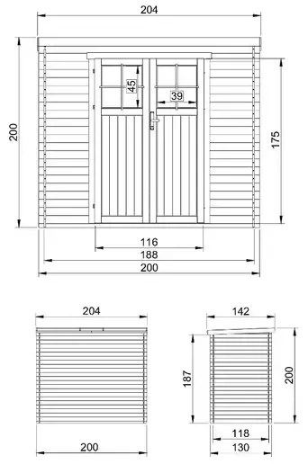 Барака с брава - 200 х 130 см – 2 м2