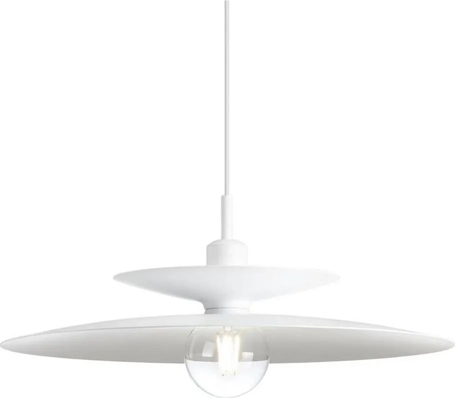 Redo 01-3048 - Пендел на кабел GUNNAR 1xE27/42W/230V Ø 50 см бял