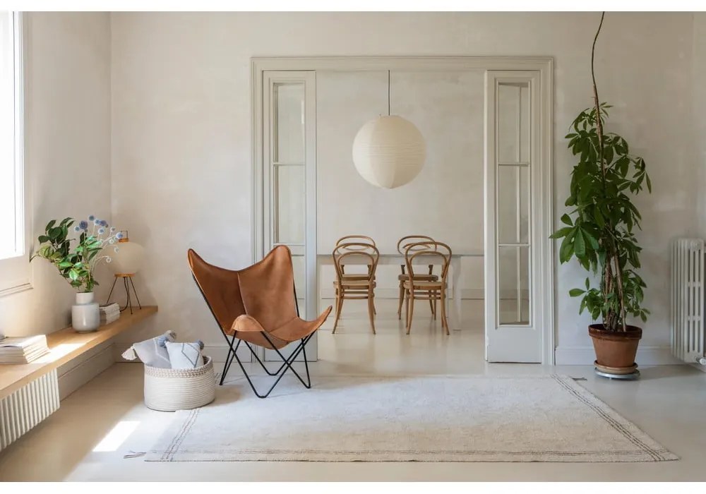 Кремав ръчно изработен памучен килим подходящ за пране 170x240 cm Cuisine Natural – Lorena Canals