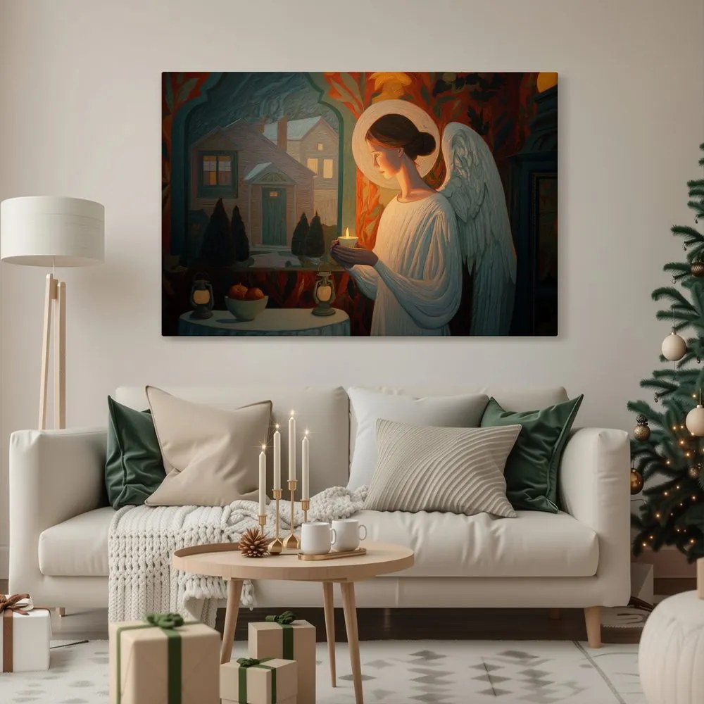 Картина на платно – коледен ангелче
