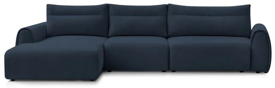 Тъмносин ъглов диван Aden – Bobochic Paris