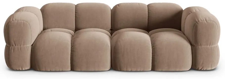 Кафяв кадифен диван 250 cm Loretto – Cosmopolitan Design